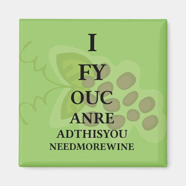 Imã Humor do Vinho (Frente)
