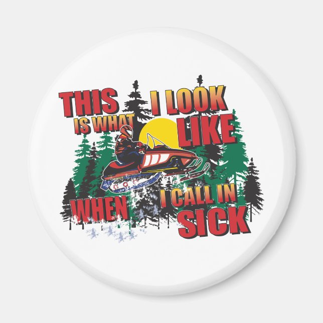 Imã Humor Snowmobiling (Frente)