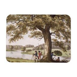 Ímã Humphrey Repton investigando com uma Teodolite (co