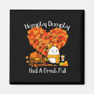 Imã Humpty Dumpty Teve Um Obrigado De Folhas De outono