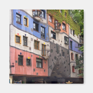 Imã Hundertwasser na foto de Viena