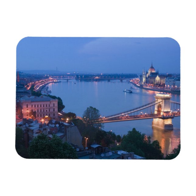 Ímã HUNGRIA, Budapeste: Ponte de Szechenyi (Correntes) (Horizontal)