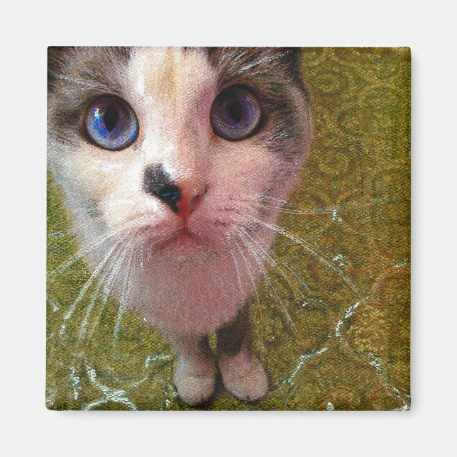 Imã Hungry Cat Fridge Magnet (Frente)