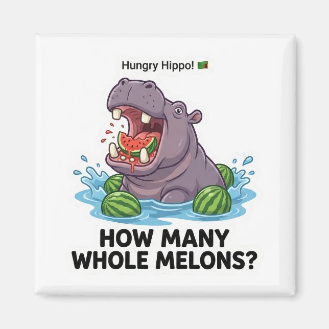 Imã Hungry Hippo Watermelon (Frente)