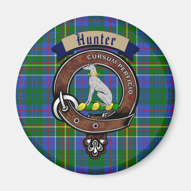 Imã Hunter Clan Crachá & Tartan (Frente)