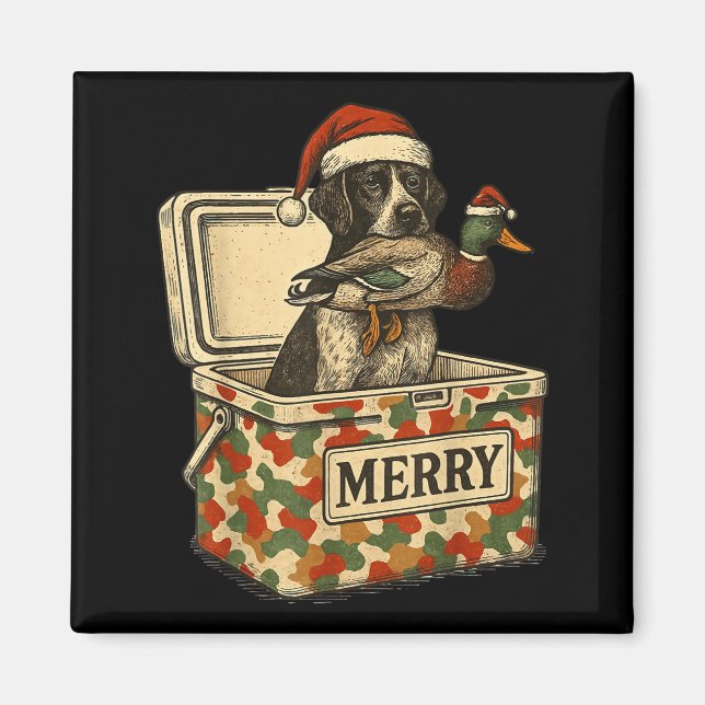 Imã Hunter Dad Christmas Mallard Xmas Duck Lover Women (Frente)