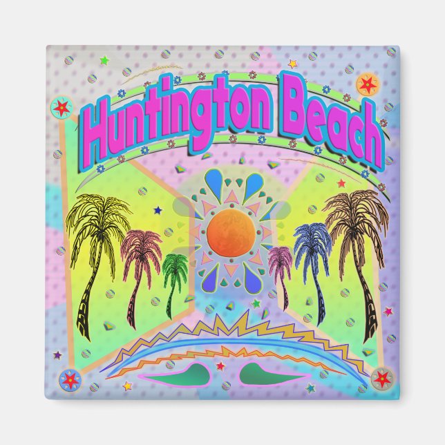 Imã Huntington Beach Calm Desire Magnet (Frente)