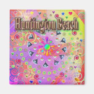 Imã Huntington Beach Lucky Ouro Magnet