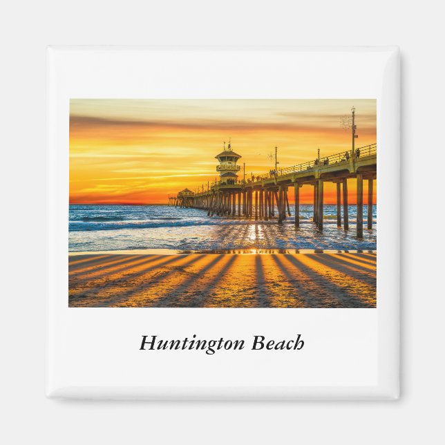 Imã Huntington Beach Pier Magnet (Frente)