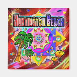 Imã Huntington Beach Tropical Friends Magnet