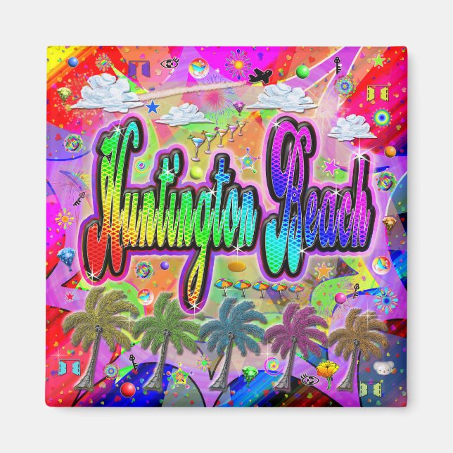 Imã Huntington Beach Vista Express Magnet (Frente)