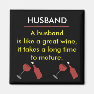 Imã HUSBAND Funny Wine Magnet