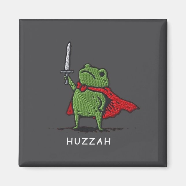 Imã Huzzah Frog Knight Funny Sword Meme Quote  (Frente)
