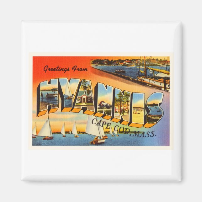 Imã Hyannis Cape Cod Massachusetts MÃE Viagem Souvenir (Frente)