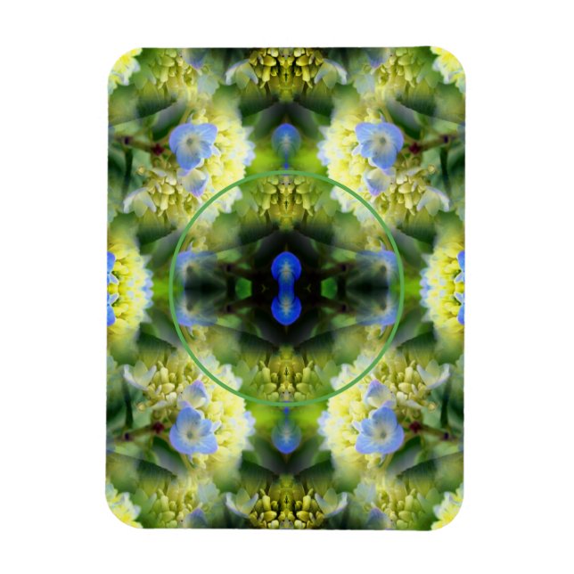 Ímã Hydrangea Flower Frame Crie sua própria foto (Vertical)