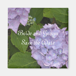 Imã Hydrangea Lilás Salvar a Data