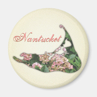 Imã Hydrangea Map of Nantucket Island, Massachusetts