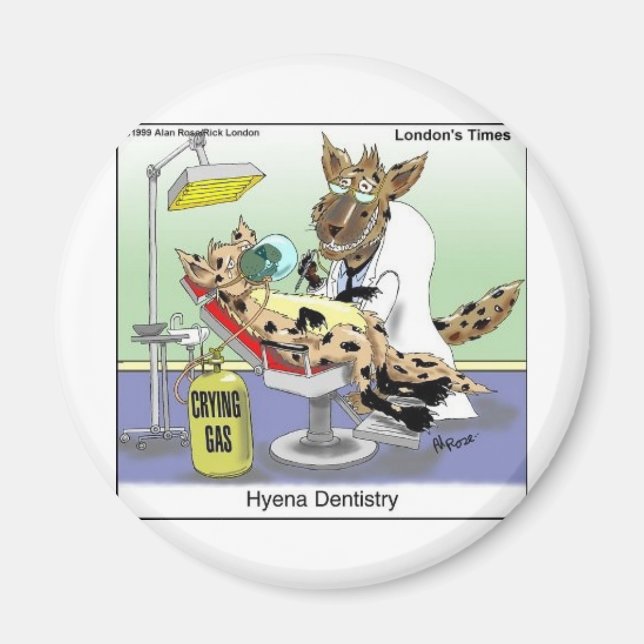 Imã Hyena Dentiery Gifs, Camisetas e Coleções Engraçad (Frente)