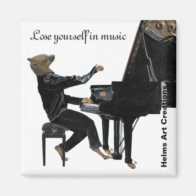 Imã Hyena Piano Music Player Fantasy Art Butnet (Frente)