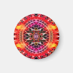 Imã Hypnotic Red Mandala