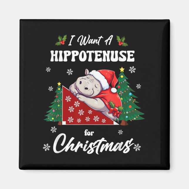 Imã Hytenuse Christmas Teacher Kids I want Hiptam (Frente)