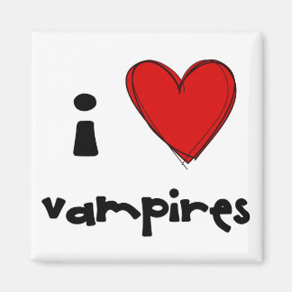 Imã I <3 vampiros - ímã vermelho