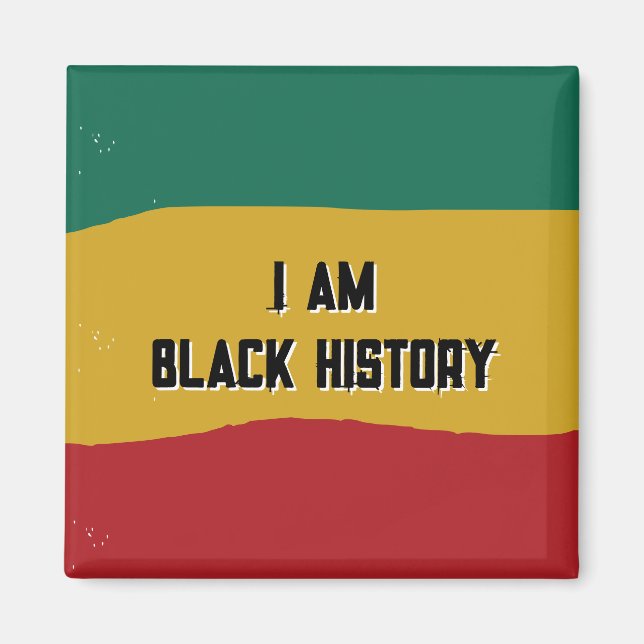 Imã I Am Black History Flag Magnet (Frente)
