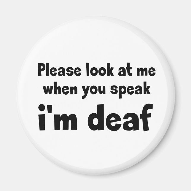Imã I am deaf. Limited hearing. Doven, slechthorend  (Frente)