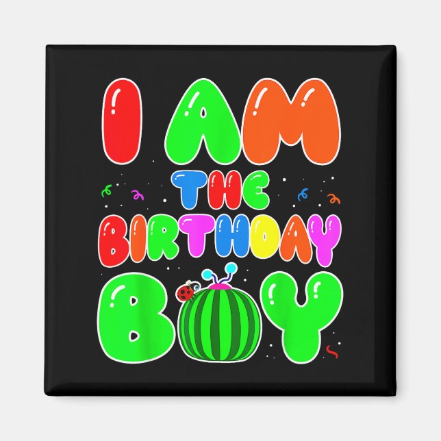 Imã I Am The Birthday Boy Funny Watermelon Birthday Fa (Frente)