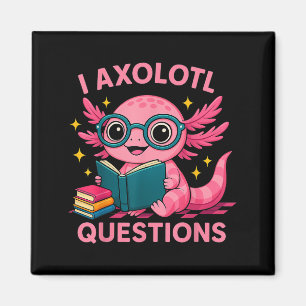 Imã I Axolott Perguntas Camisetas Adultos Jovens Retro