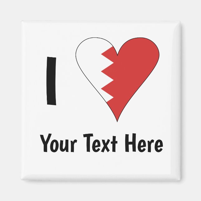 Imã I (Bahraini Flag Heart Love) Personalized  (Frente)