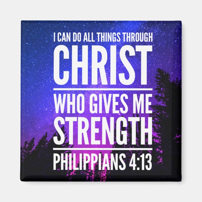 Imã I Can Do All Things Christian Bible Verse (Frente)