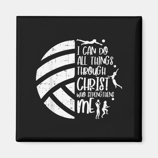 Imã I Can Do Things Through Christ Volleyball Christia (Frente)