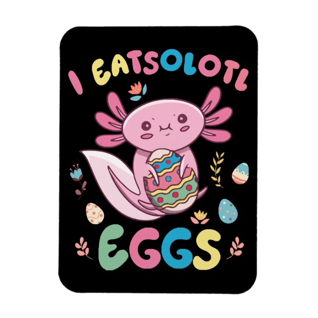 Ímã I Coma Ovos Coelho Páscoa Axolotl Coelho (Vertical)