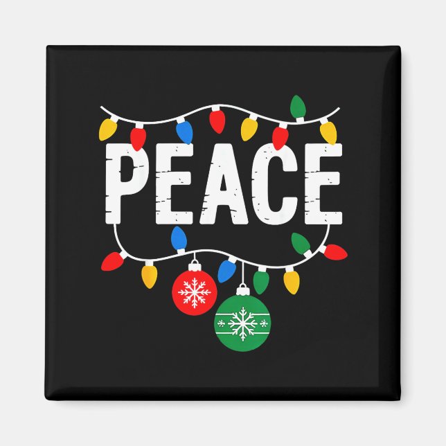 Imã I Come In Peace Matching Family Christmas Couple  (Frente)