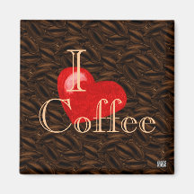 I Coração Magneta de Café