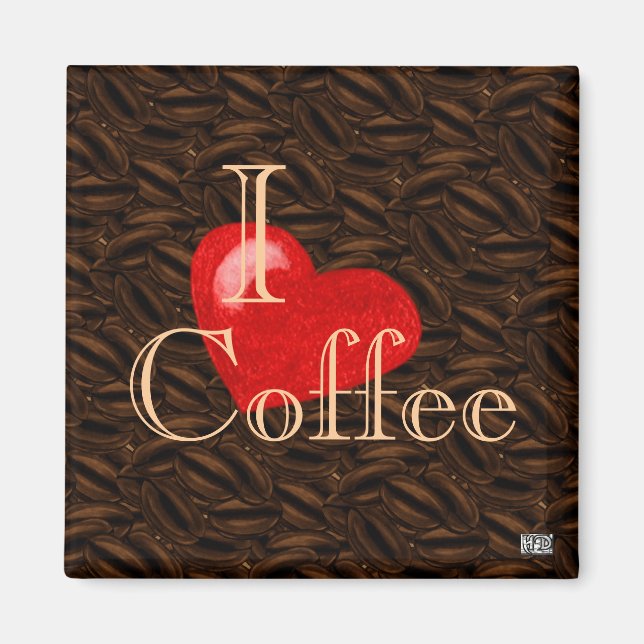 Imã I Coração Magneta de Café (Frente)