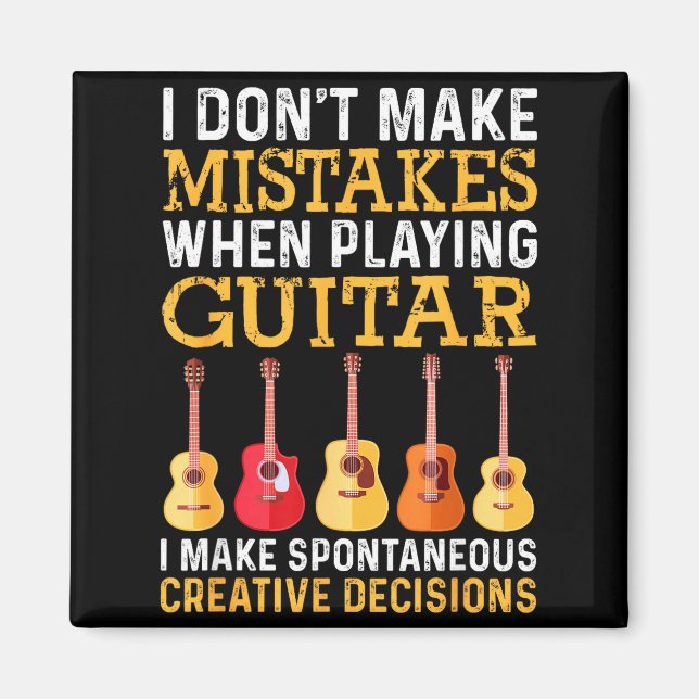 Imã I Don't Make Mistakes When Playing Guitar Funny Gu (Frente)