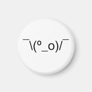 Imã I Dunno LOL ¯\(º_o)/ movimento Emoticon Japonês Ka