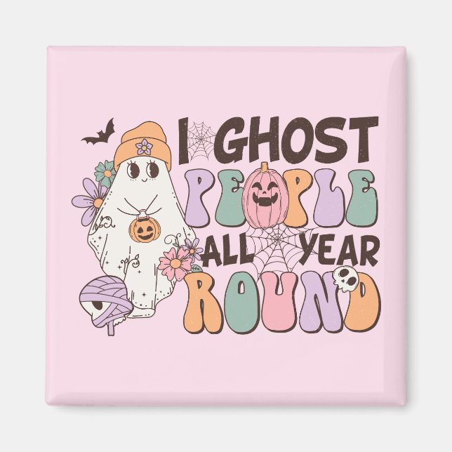 Imã I Ghost Pessoas Halloween (Frente)