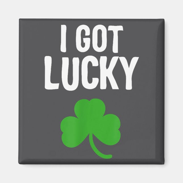 Imã I Got Lucky Dad St Patricks Day Pregnancy Announce (Frente)