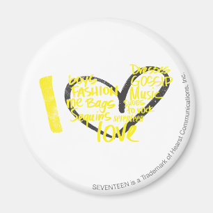 Imã I Grafite Coração Amarelo