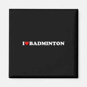 Imã I Hearminton I Love Badminton Hobby Theme Lov