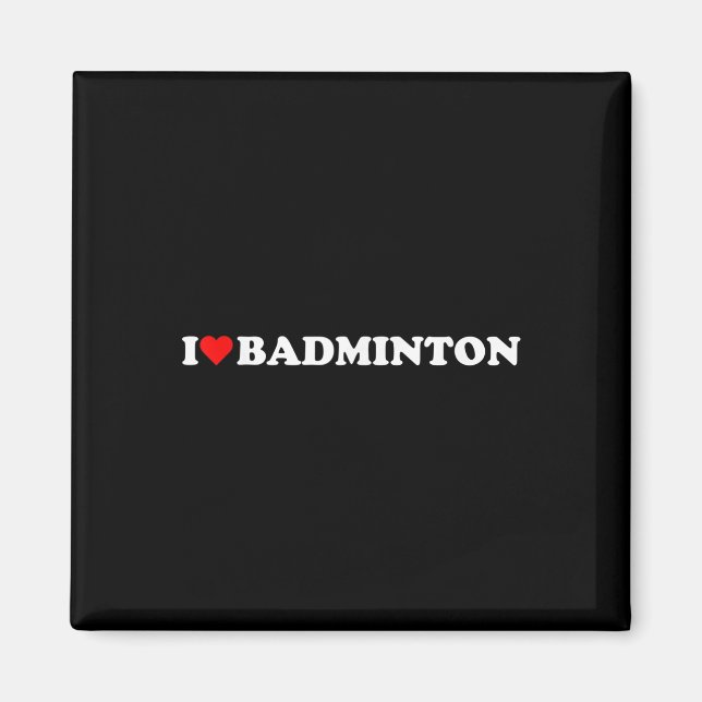 Imã I Hearminton I Love Badminton Hobby Theme Lov (Frente)