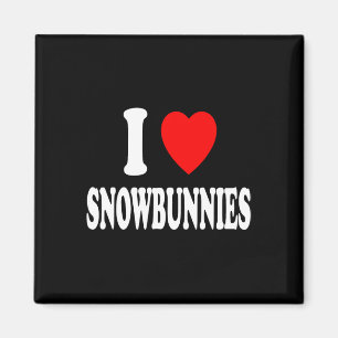 Imã I Heart (amor) Snowbunnies Skiing Snowboard Att
