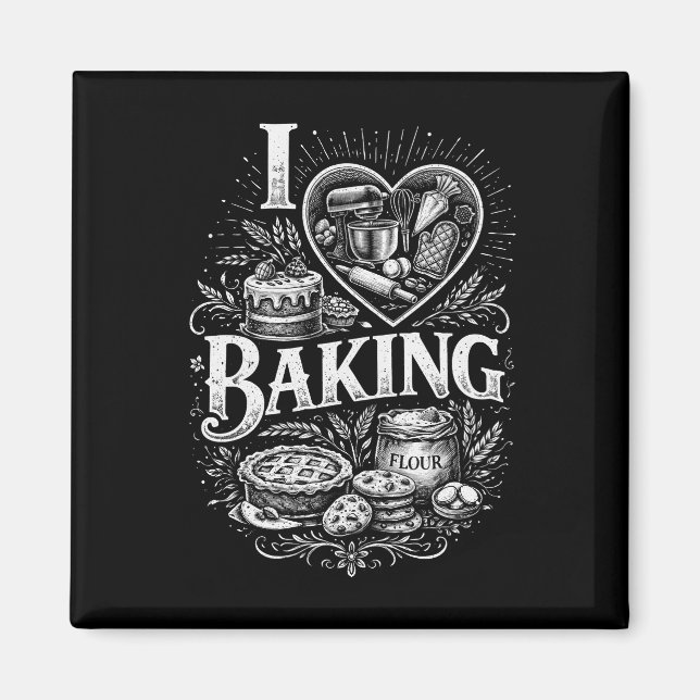 Imã I Heart Baking (Frente)