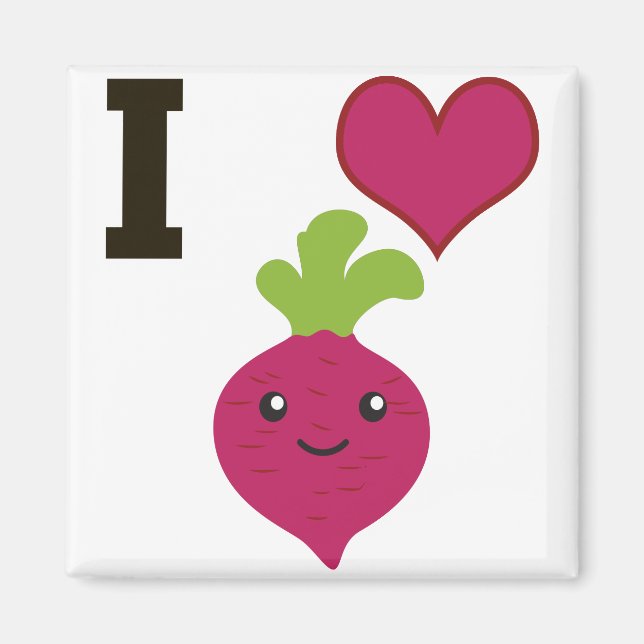 Imã I Heart Beets (Frente)