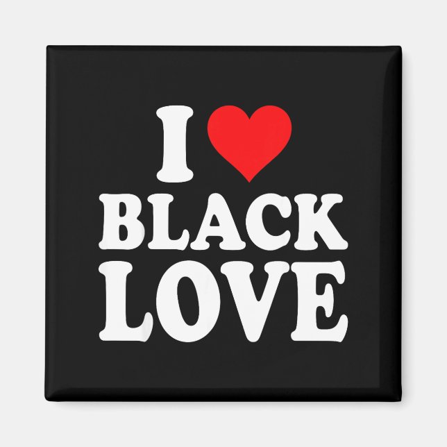 Imã I Heart Black Love Cute Matching Couples African A (Frente)