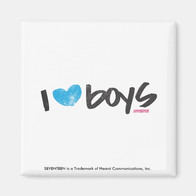 Imã I Heart Boys Aqua (Frente)