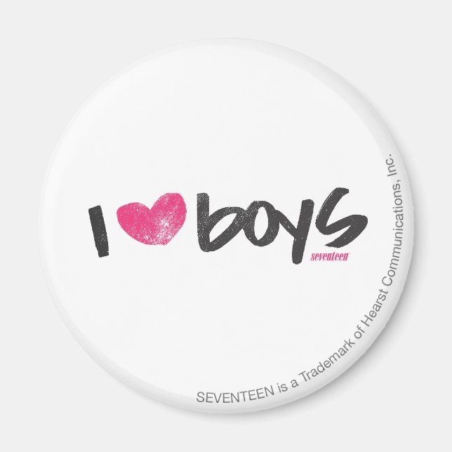 Imã I Heart Boys Magenta (Frente)